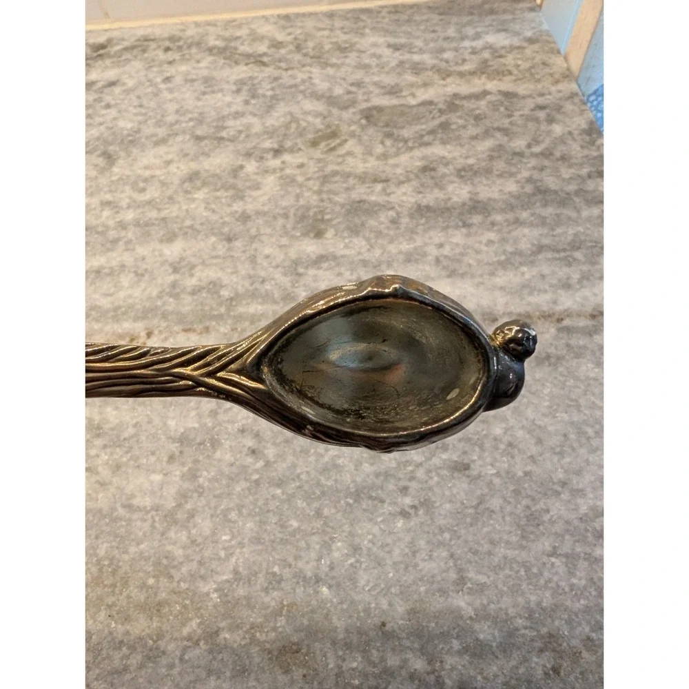 Vintage Solid One-Piece Santa Head Candle‎ Snuffer 9